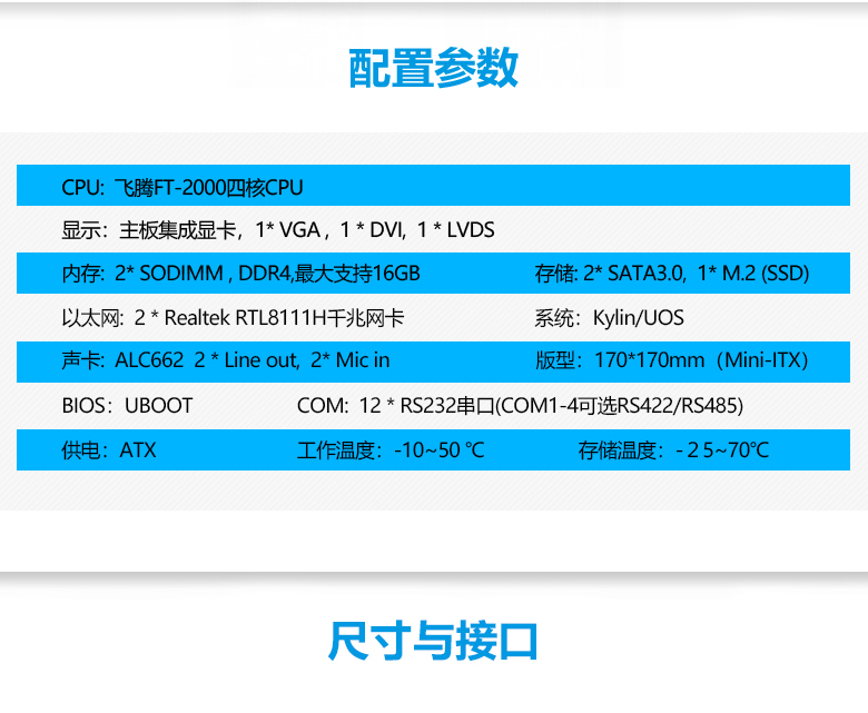 飞腾ATX商用主板GM-M202F(图2)