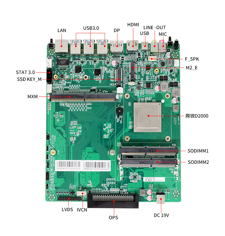 飞腾D2000教学一体机OPS电脑主板(图4)
