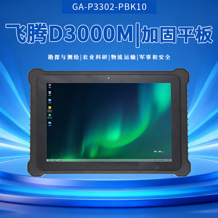 飞腾D3000M加固平板P3302-PBK10(图1)